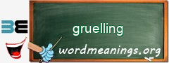 WordMeaning blackboard for gruelling